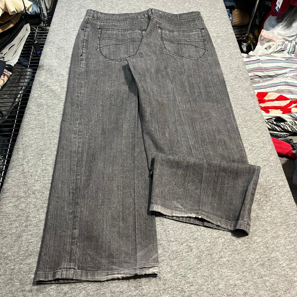 Sean John Baggy Wide Leg Jeans Mens 38x30 Faded Black Y2K Streetwear Denim